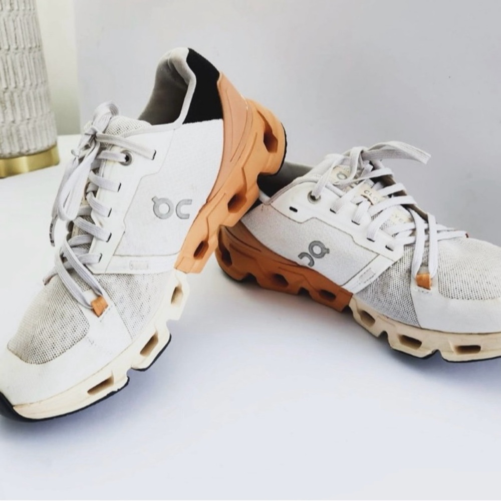 ON Women's Athletic Shoes - White and Orange